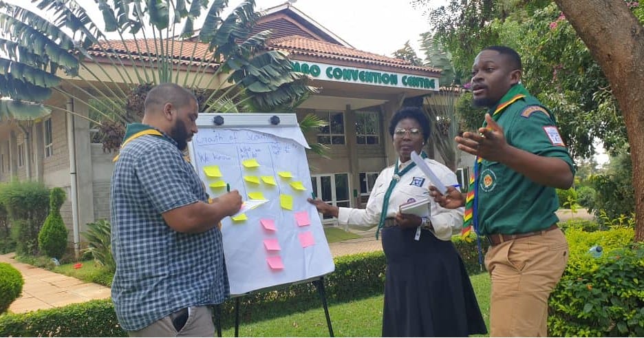 Our Chief Commissioner attending a scouting workshop