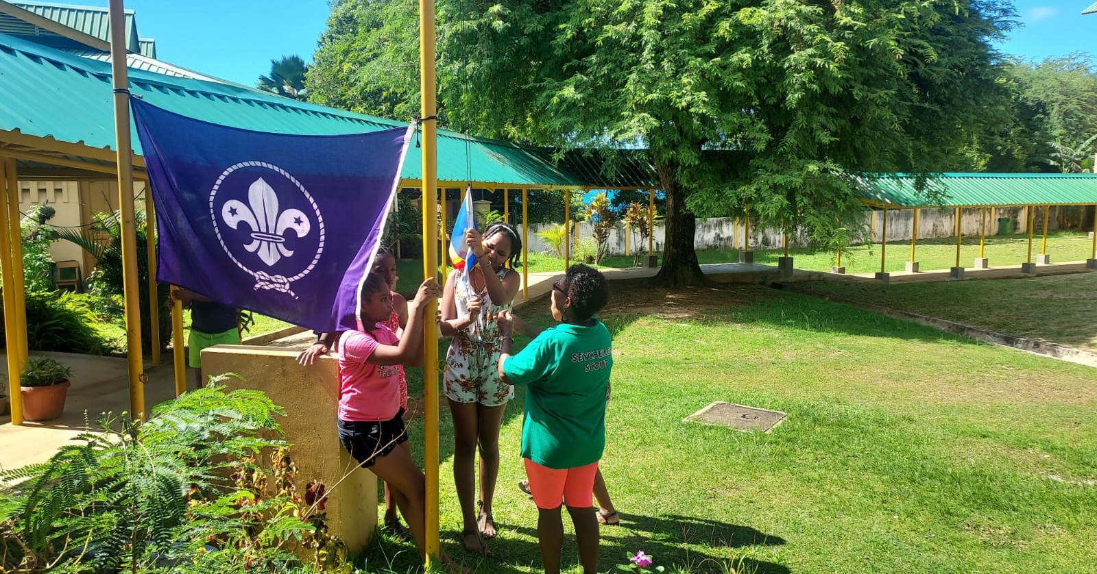 mahe scouts camping and flag raising
