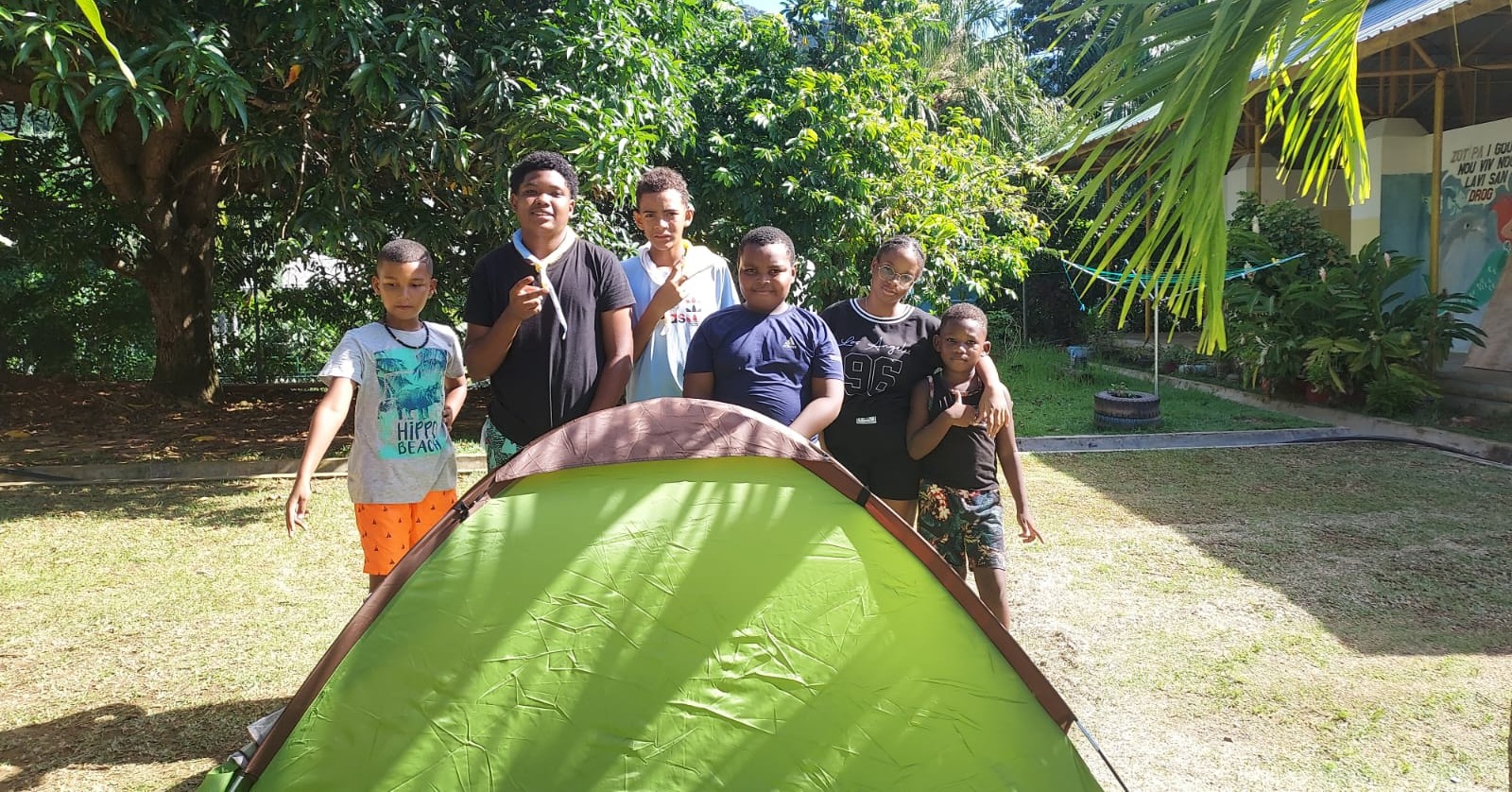 mahe scouts camping and flag raising