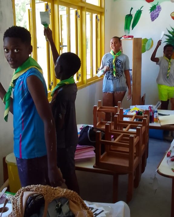 baie ste anne scouts painting baie ste anne creche