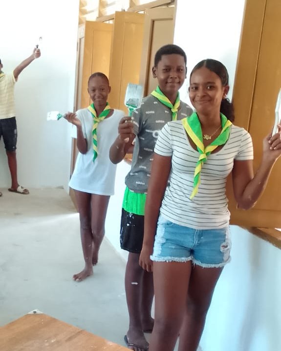 baie ste anne scouts painting baie ste anne creche