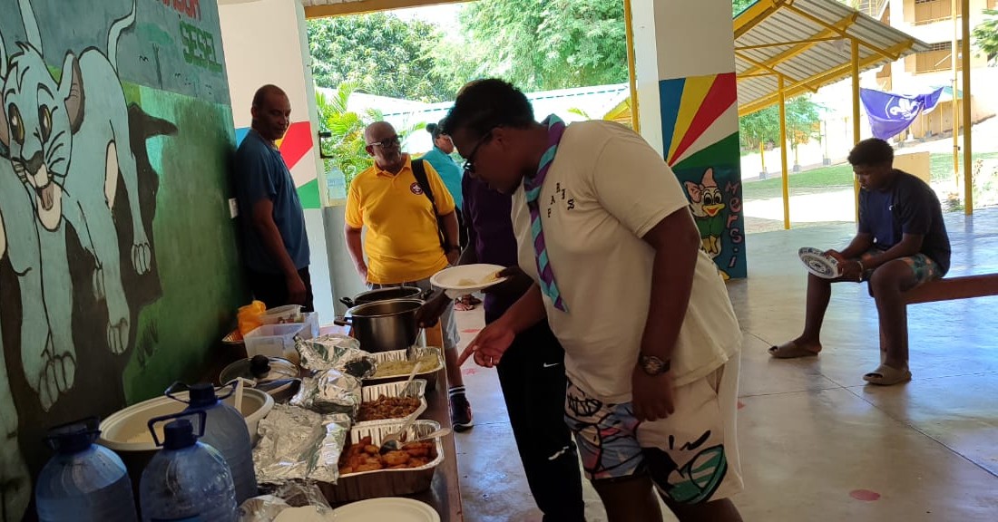 Seychelles scout association with Mr. Jacques Sandrizi