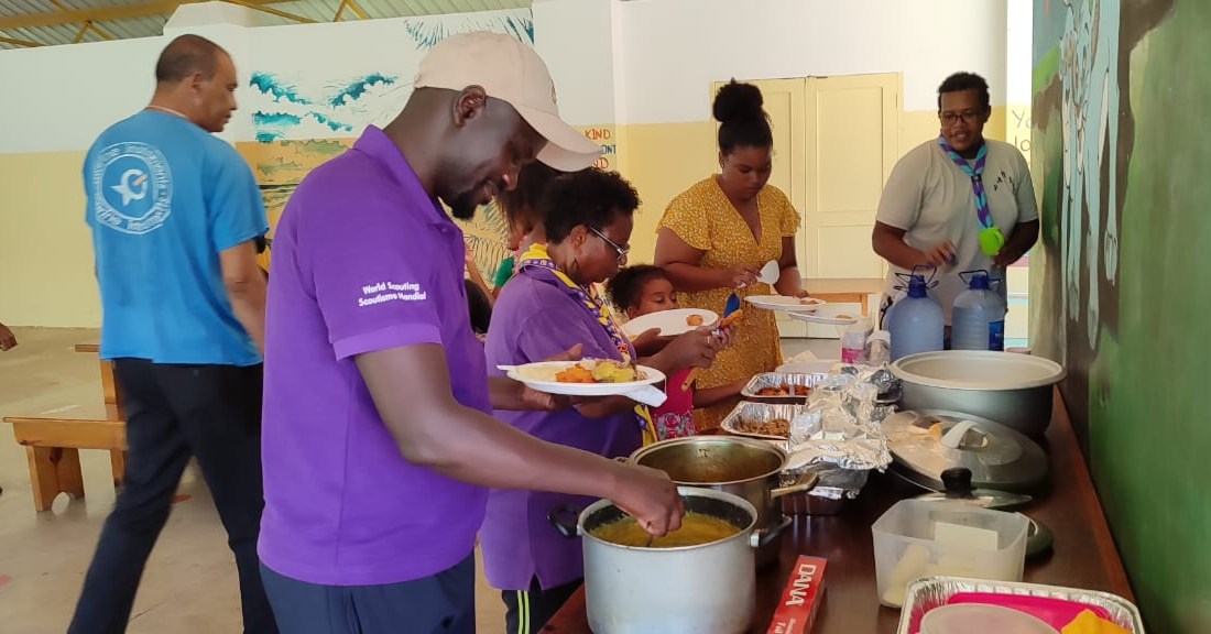 Seychelles scout association with Mr. Jacques Sandrizi