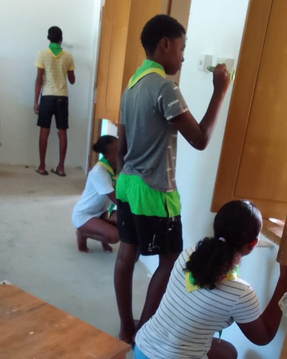 baie ste anne scouts painting baie ste anne creche