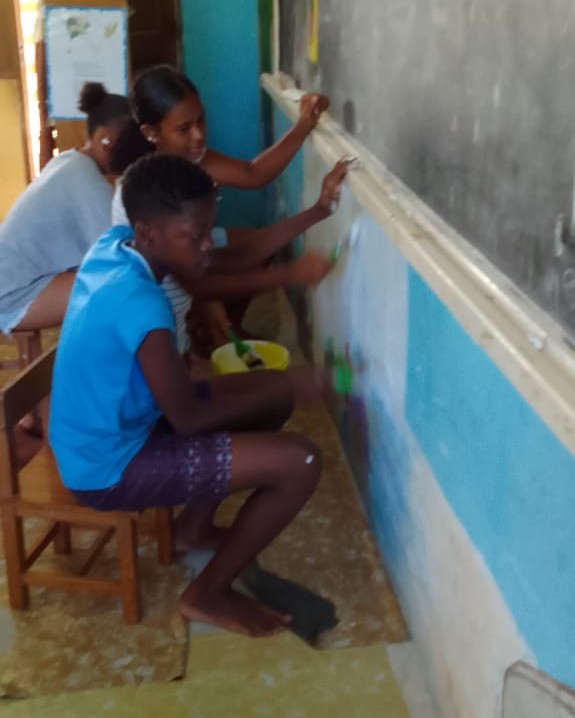 baie ste anne scouts painting baie ste anne creche